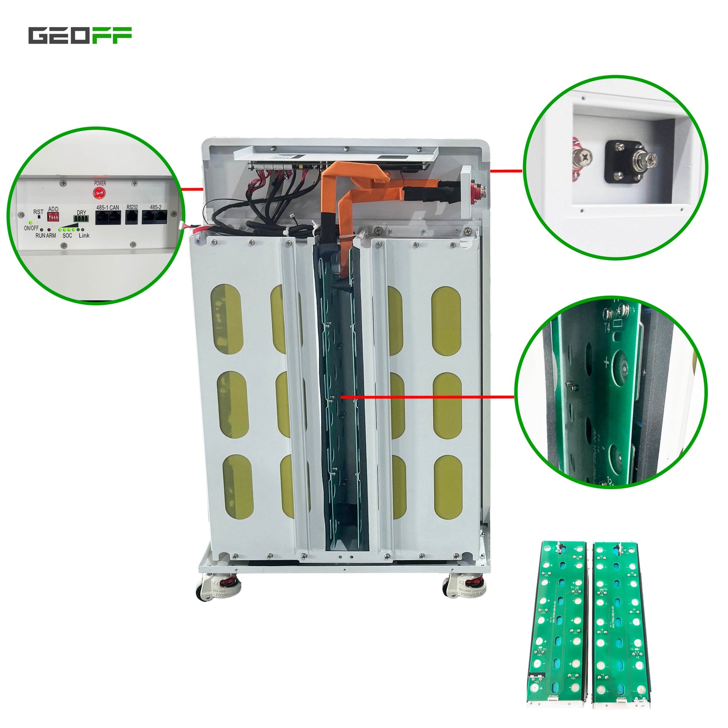 GEOFF 48v 51.2V 314Ah 15KW Integrated hybrid solar system Home energy storage system Wall-mounted and stand-mounted dual-purpose lithium iron battery pack LiFePO4 battery