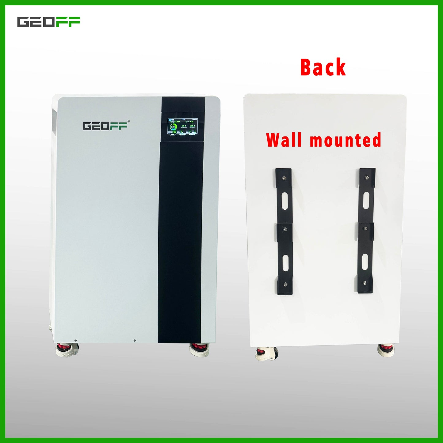 GEOFF 48v 51.2V 314Ah 15KW Integrated hybrid solar system Home energy storage system Wall-mounted and stand-mounted dual-purpose lithium iron battery pack LiFePO4 battery