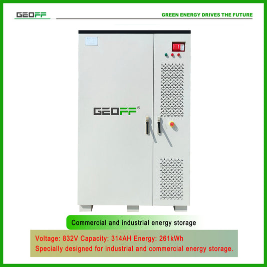 GEOFF 832V 314AH 261kWh LiFePO4 Battery for industrial and commercial energy storage
