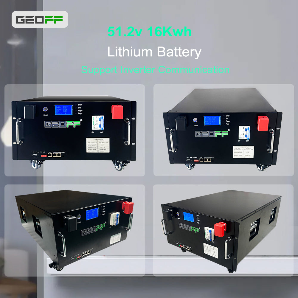 GEOFF 48V 51.2V 280AH 15kw lithium ion batteries off grid solar power system 48v lifepo4 battery Solar Energy Storage Power