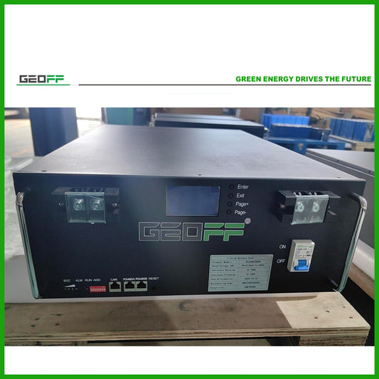 GEOFF 48V 51.2v 204Ah Black 10.45kw Stacked home solar energy storge lithium lifepo4 battery
