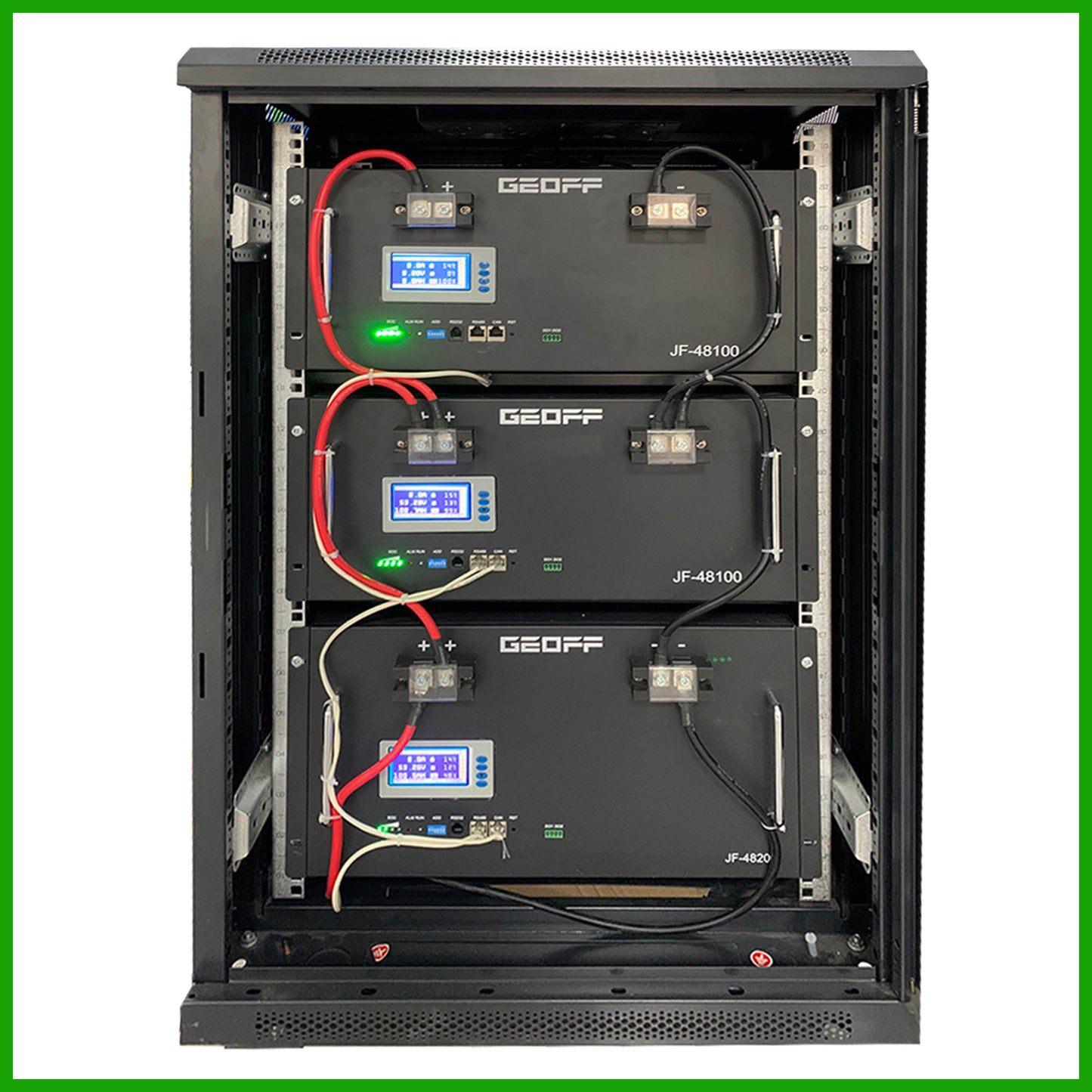 GEOFF 320v 320ah 100kw Integrated hybrid solar system Home energy storage system Stacked iron lithium battery pack LiFePO4 battery